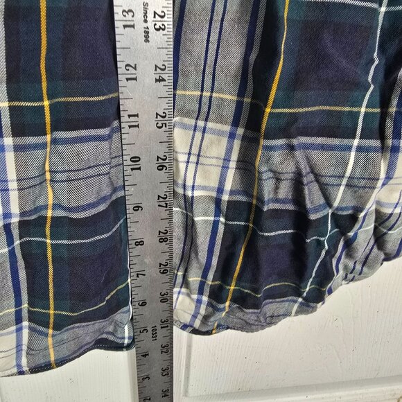Brooks Brothers Sport Shirt Button Down Medium Long Sleeve Green White Plaid - Picture 8 of 8
